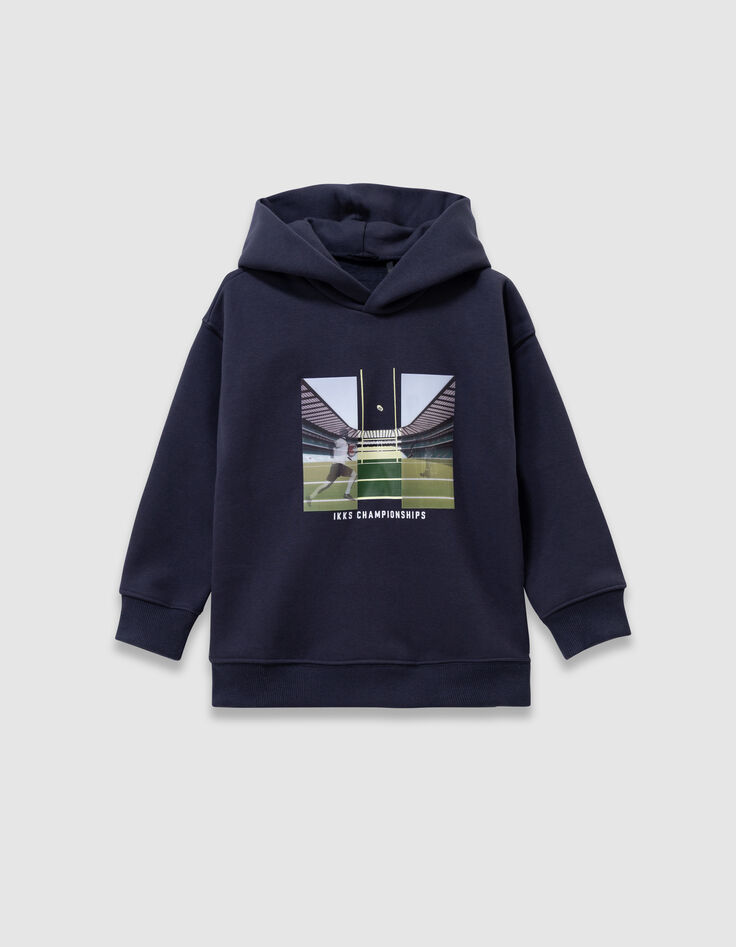 Boys’ navy hoodie with lenticular image-1 Boys’ navy hoodie with lenticular image-1