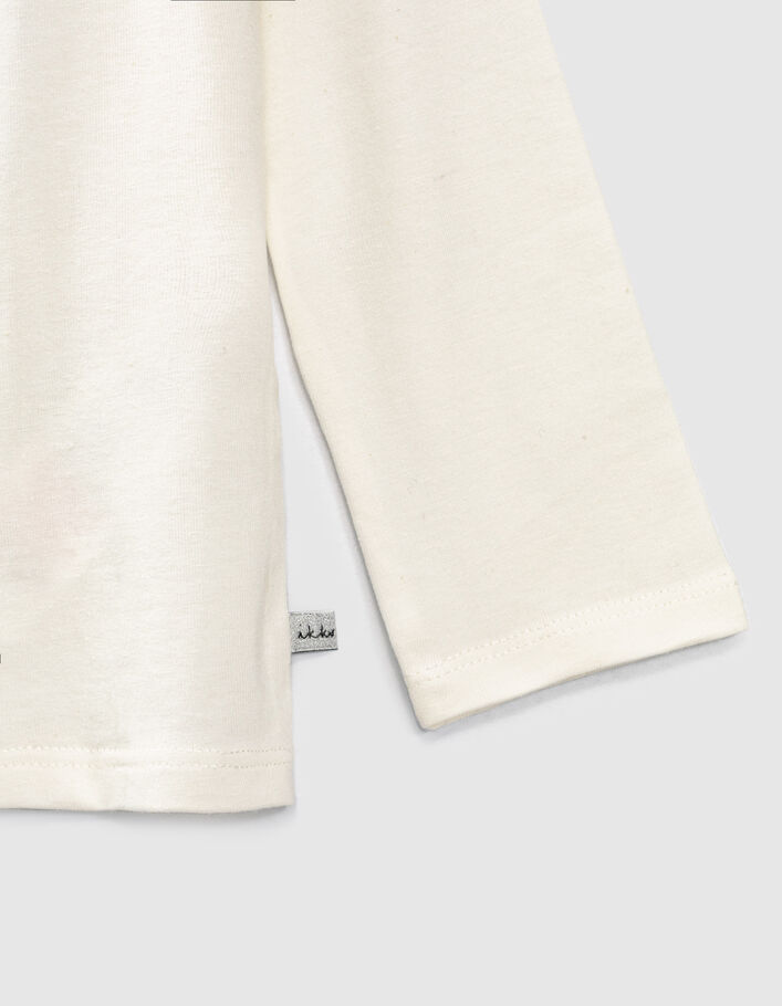 Wit T-shirt opdruk sneakers met lovertjes meisjes - IKKS