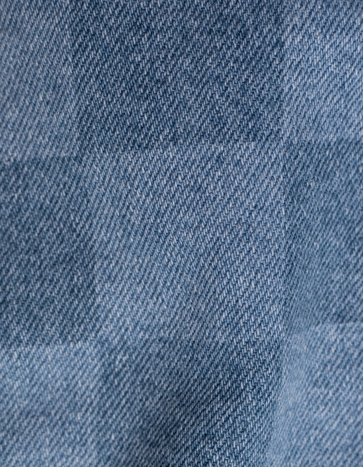 Shorts vaqueros azul damero niña-8