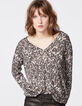 Jersey pico viscosa estampado plumas metalizado mujer-2