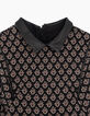 Vestido-patinadora negro jacquard efecto brocado copper-4