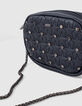 Sac &agrave; main navy matelass&eacute; &eacute;toiles et clous fille-3