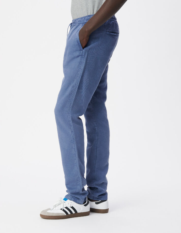 Jogpant comfort bleu taille &eacute;lastiqu&eacute;e Homme-4