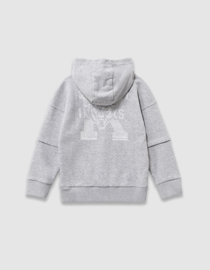Boys&rsquo; grey hoodie with XL image on back-5