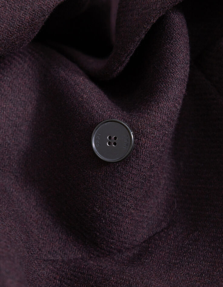 Mujer Chaqueta oversize burdeos de doble botonadura-5