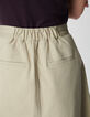 Beige midirok met plooidetail Dames-4
