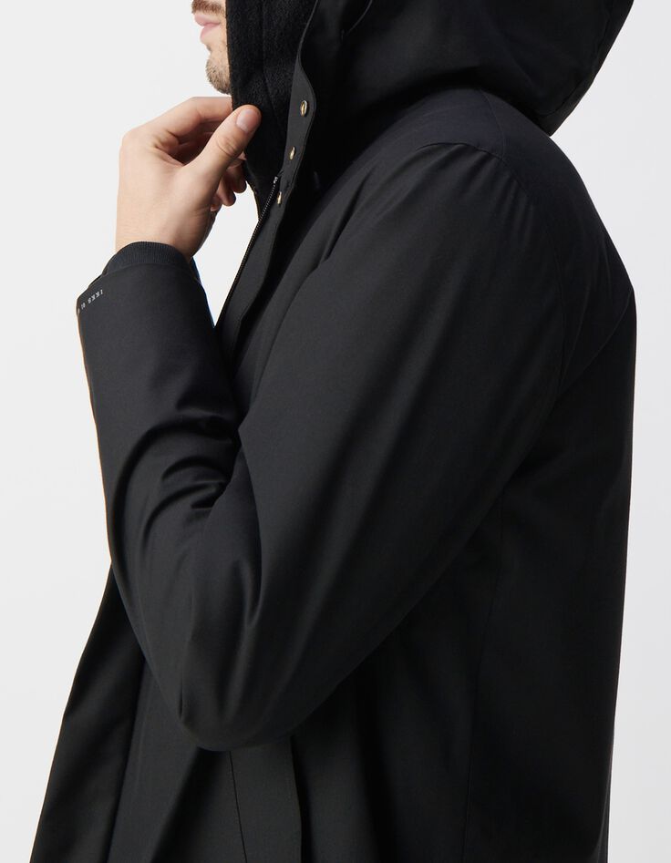 Parka noire parementure amovible Homme-5