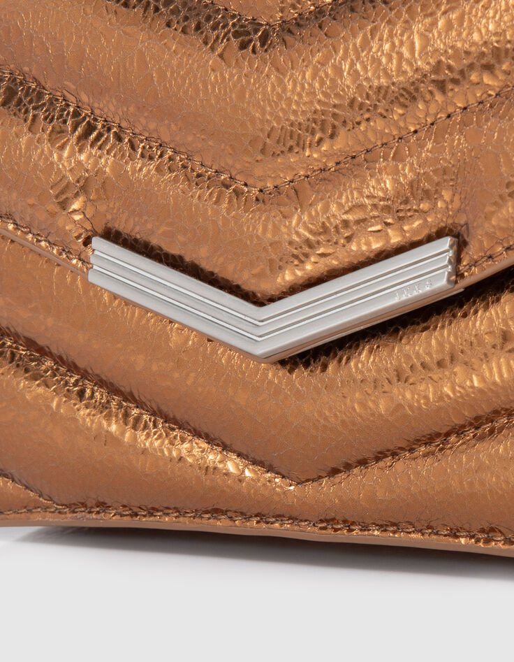 Sac THE 1. SEASONALS copper cuir matelassé Taille S Femme-5