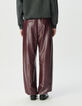 Bordeaux broek vinylstijl Dames-4