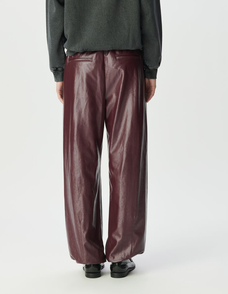 Bordeaux broek vinylstijl Dames-4