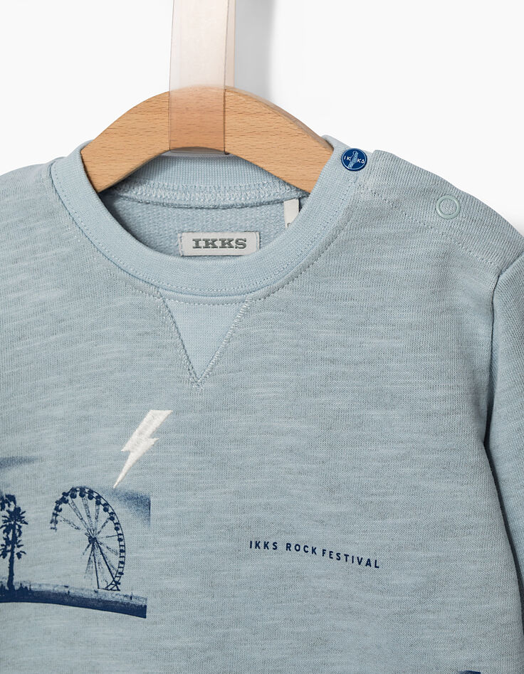 Blauer Sweater mit Festival-Motiv für Babyjungen -2