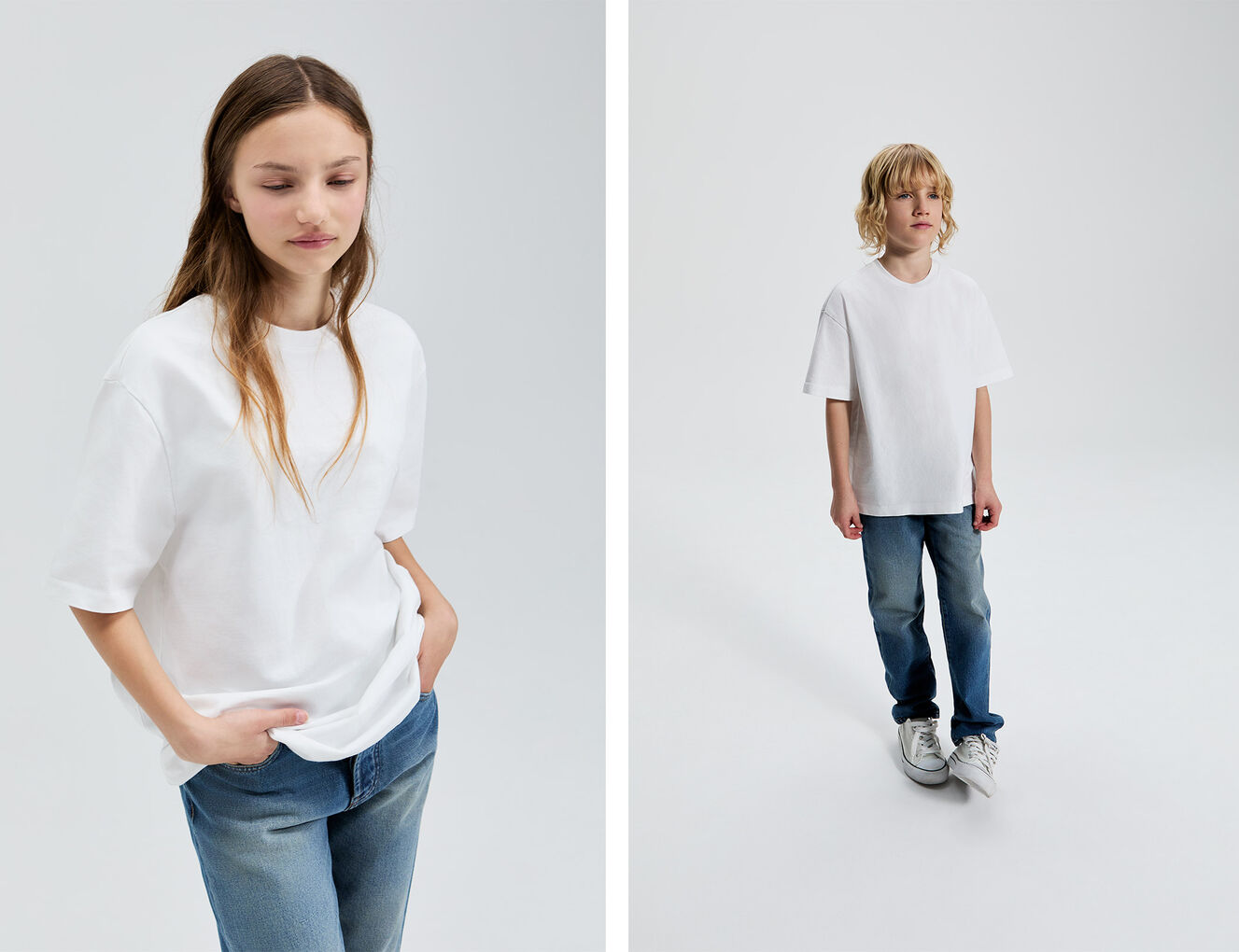Gender Free-T-shirt blanc coton bio brodé mixte - IKKS-7