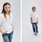 Gender Free-T-shirt blanc coton bio brodé mixte - IKKS image number 6