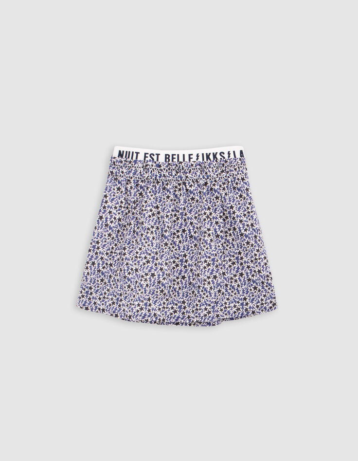 Falda crudo algodón estrellas rayos niña-3