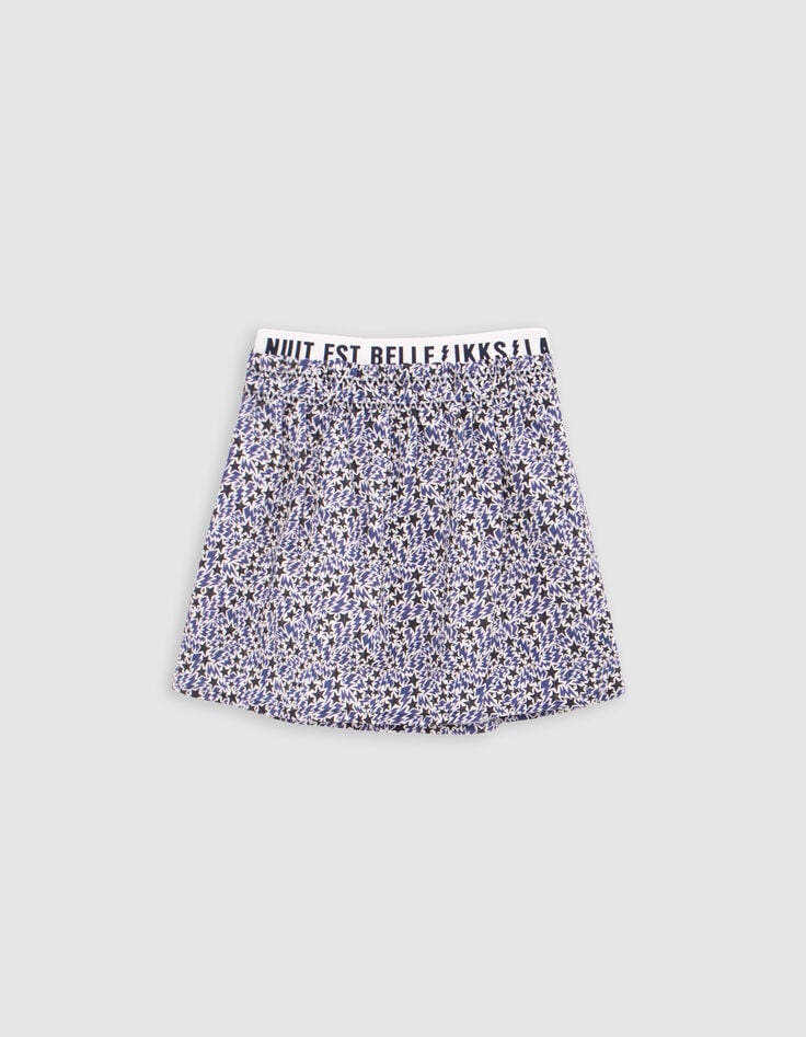 Falda crudo algodón estrellas rayos niña-3 Falda crudo algodón estrellas rayos niña-3