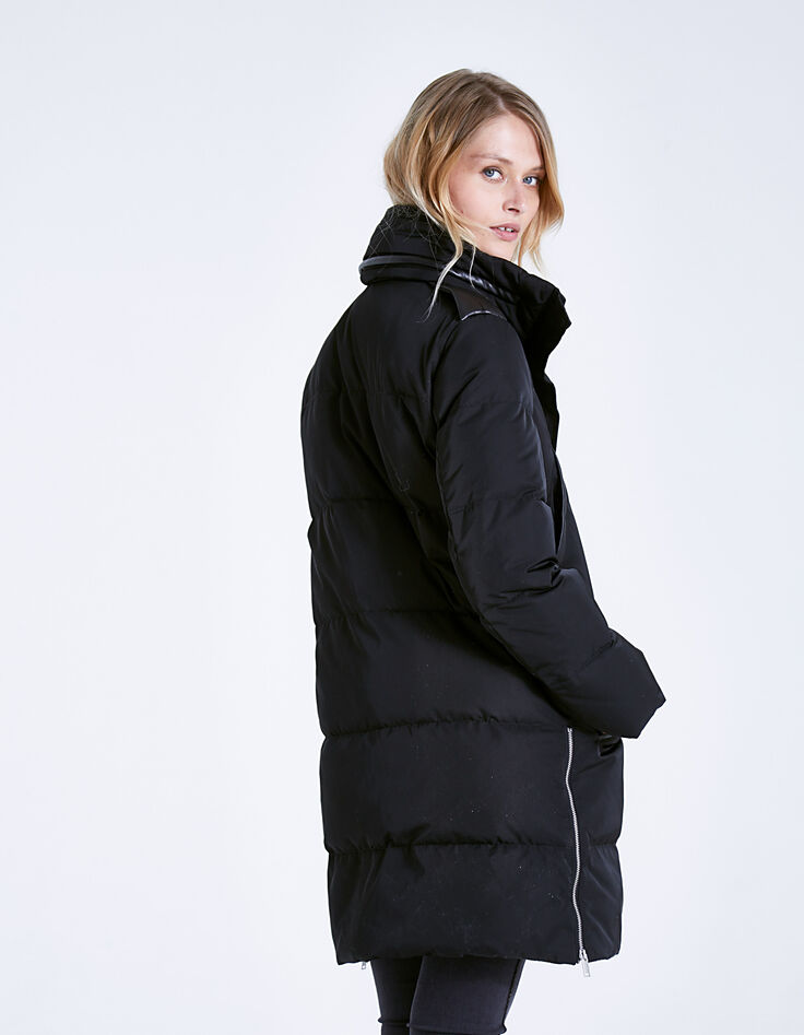 Schwarze Damensteppjacke-3