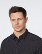 Camisa SLIM negra estampado Rock Hombre-5
