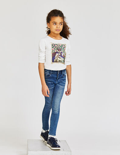 Blauwe slim meisjesjeans - IKKS