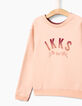 Sudadera reversible redwood y rosa pastel niña-4