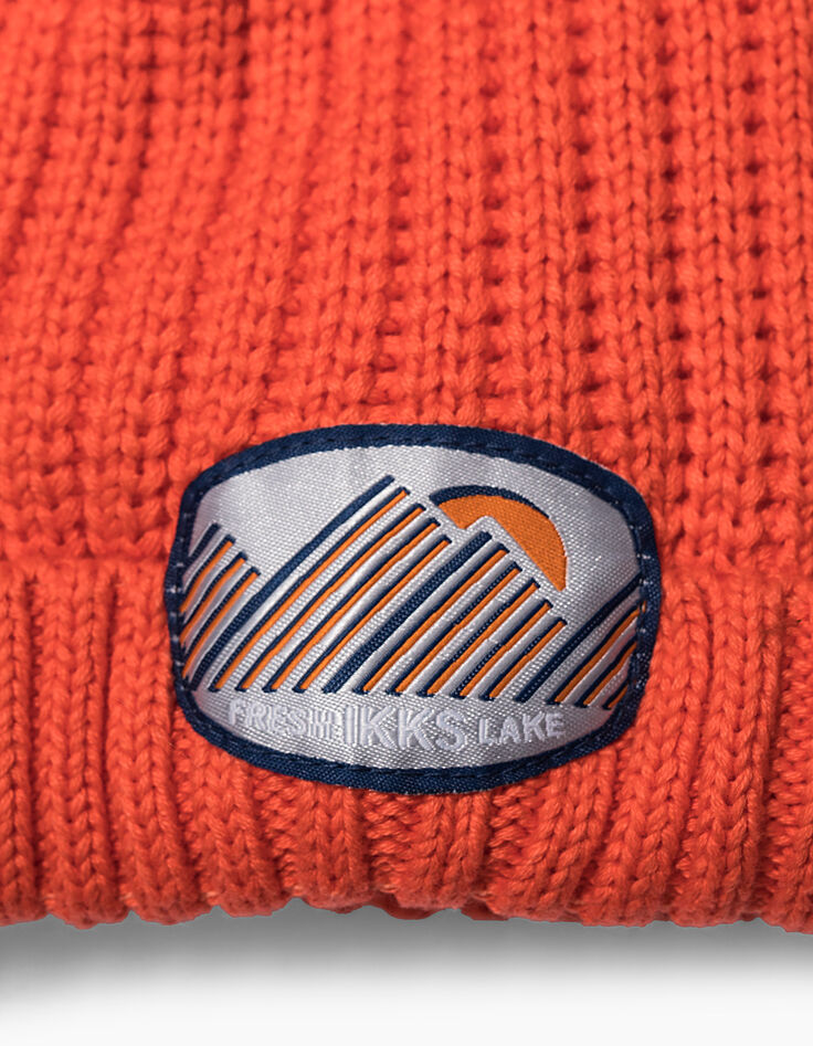 Baby boys’ orange beanie -4