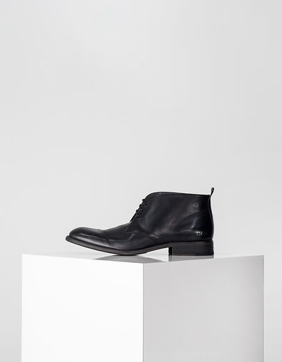Chukka boots noirs en cuir Homme - IKKS