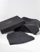 Coffret Bonnet & Echarpe en maille anthracite Homme-1