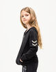 Zwart vest lurex tricot met sieraad-visgraten-4