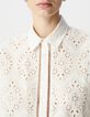 Chemise blanche coton bio broderie anglaise ajour&eacute;e Femme-5
