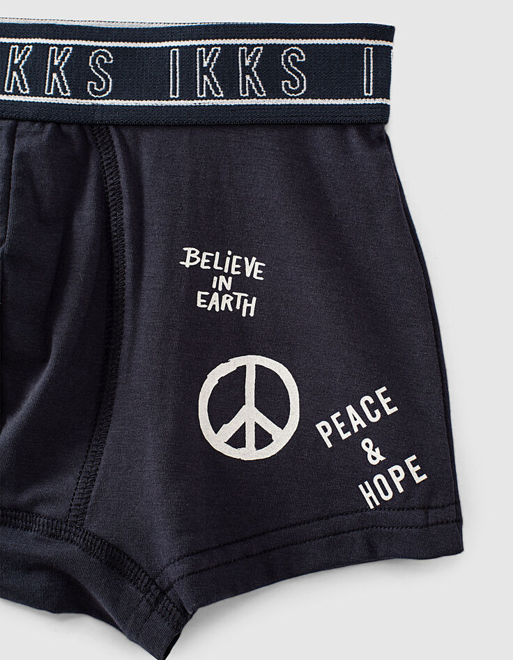 Boxers lichtkaki camouflage en navy jongens -2