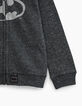 Cardigan Batman anthracite avec capuche masque garçon-5