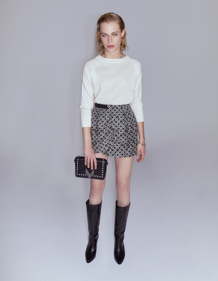 Pure Edition falda de seda viscosa flor diseño mujer-6