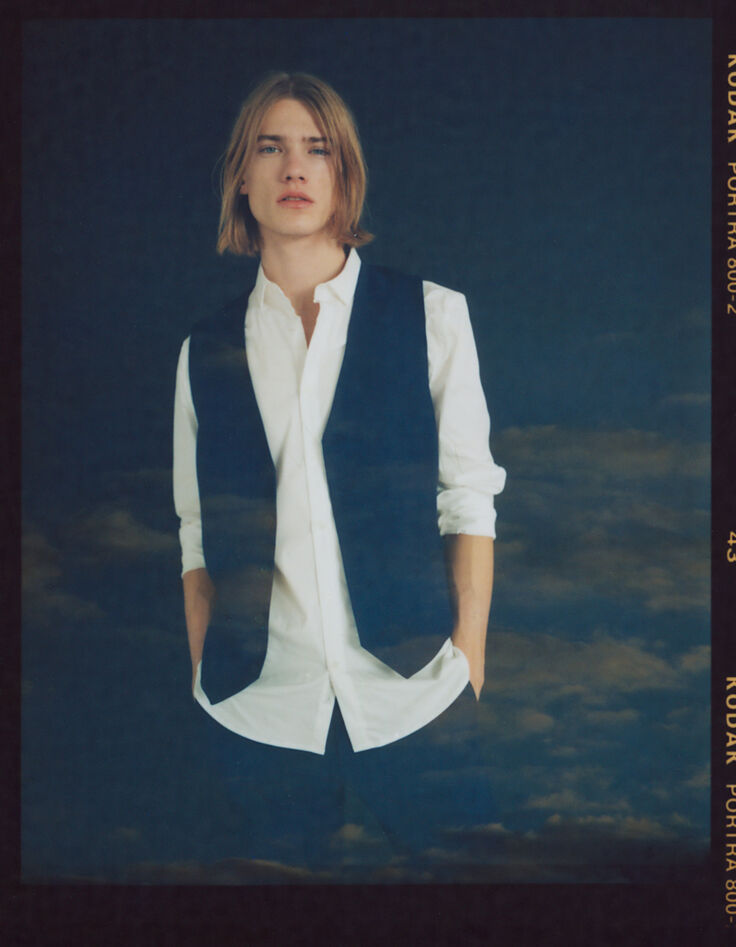 Kostuumgilet indigo Heren-6