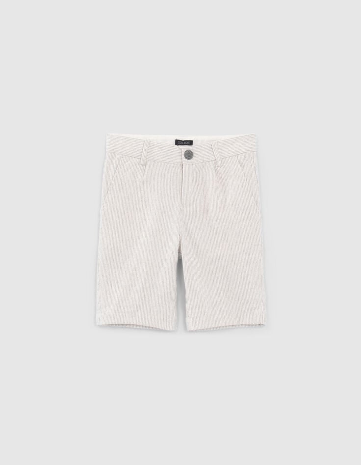 Bermudas traje beige rayas ni&ntilde;o-1