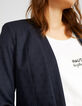 I.Code navy blue Jacquard suit jacket-2