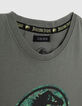 Kaki T-shirt rubber logo JURASSIC PARK jongens-5
