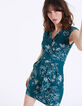 Vestido entallado drapeado estampado palm jungle mujer-1