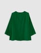 Green LENZING&trade; ECOVERO&trade; cape-style blouse-6