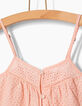 Girls’ pastel pink eyelet embroidery camisole-2