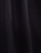 Vestido negro raso reciclado cintura cordón ajuste mujer-7