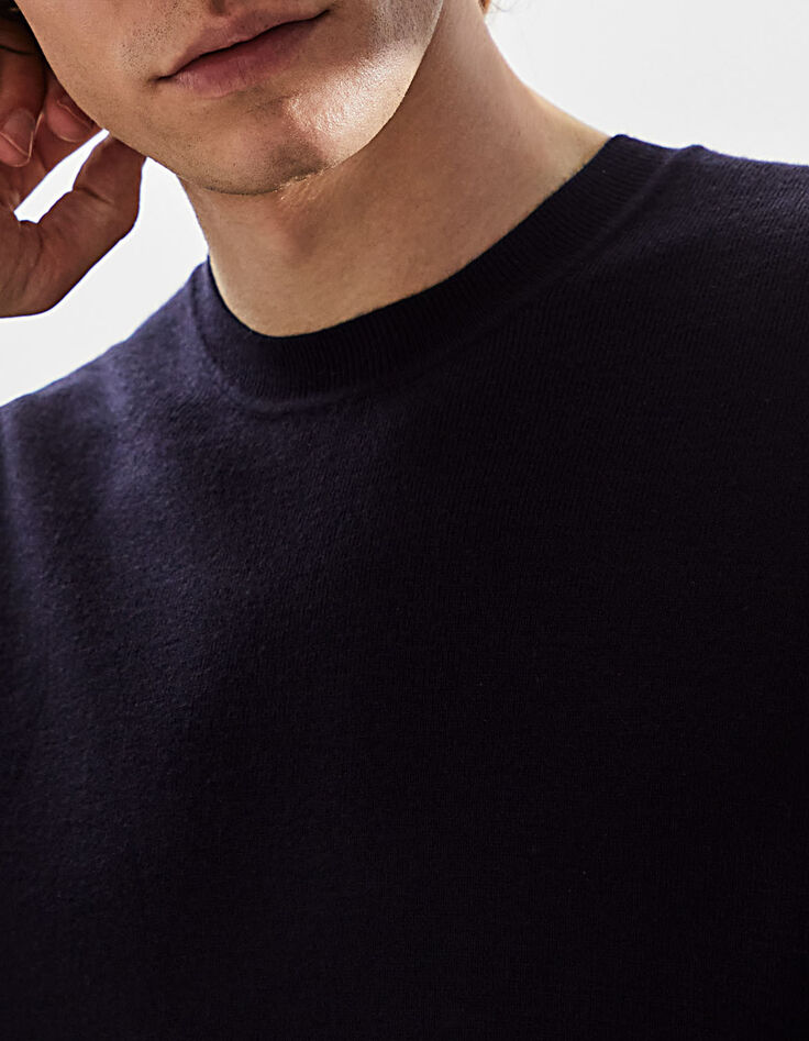 Men’s navy DRY FAST sweater with stitched knit on back -4 Men’s navy DRY FAST sweater with stitched knit on back -4