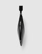 Sac demi-lune noir cuir glacé Allane Femme-2
