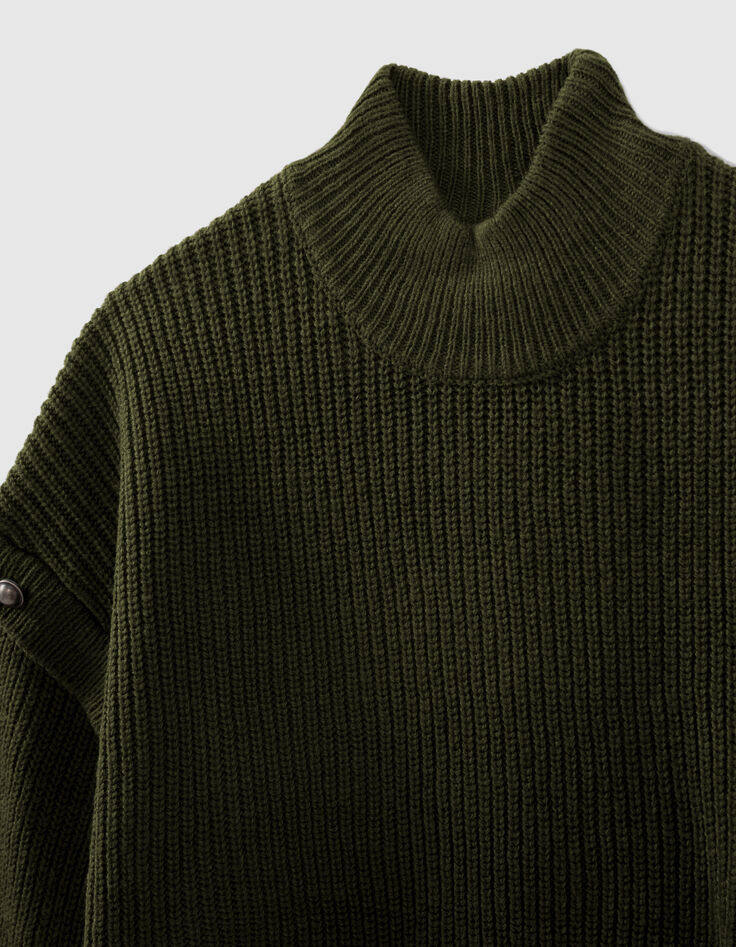 M&auml;dchenstrickpullover mit Fledermaus&auml;rme-3