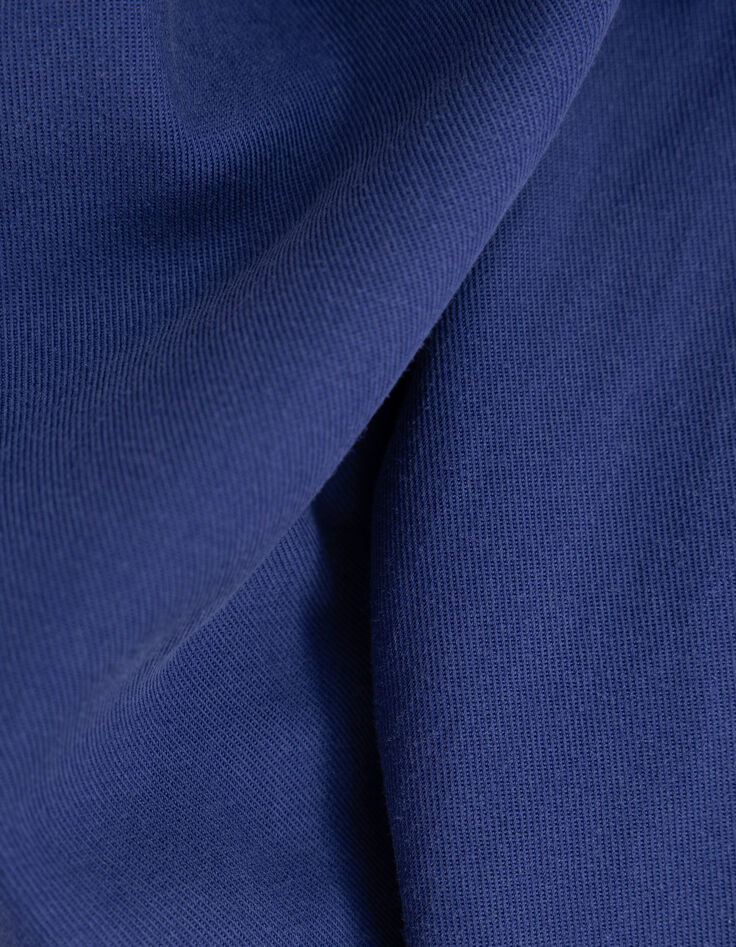 Langer blauer Mädchen-Overall, Druckknöpfe-10