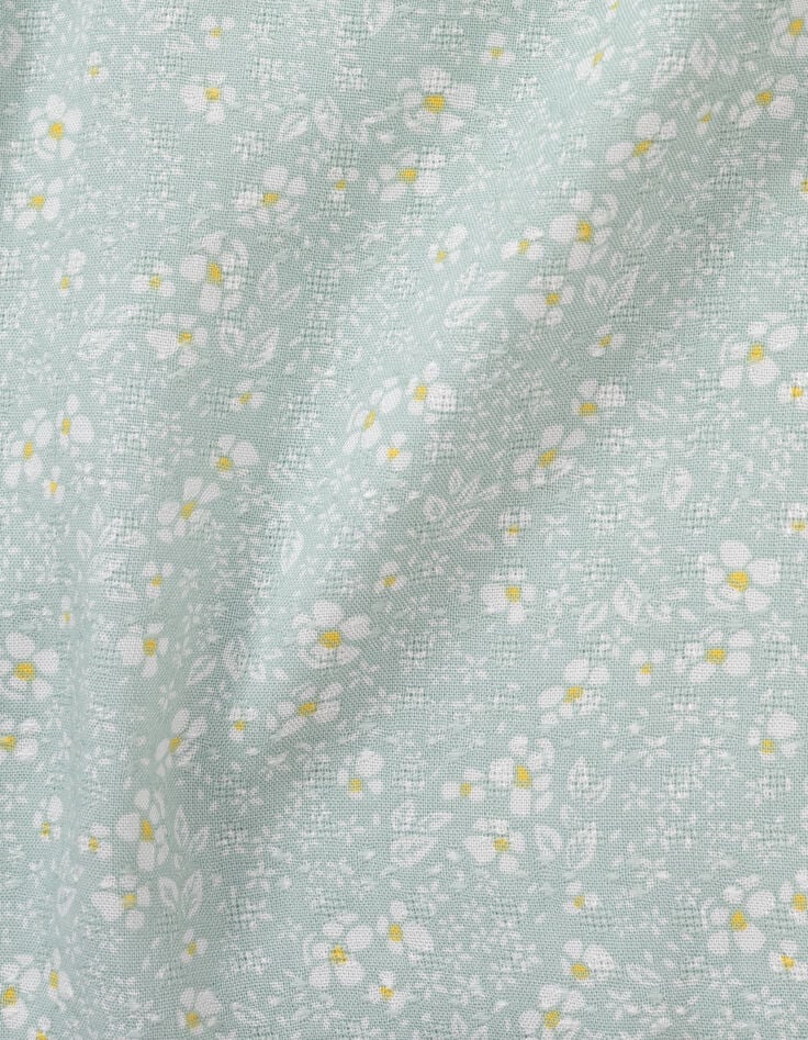 Blouse vert d'eau imprimé floral fille-10