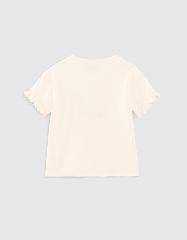 Cremeweißes Mädchen-T-Shirt  mit Schlapphut - IKKS