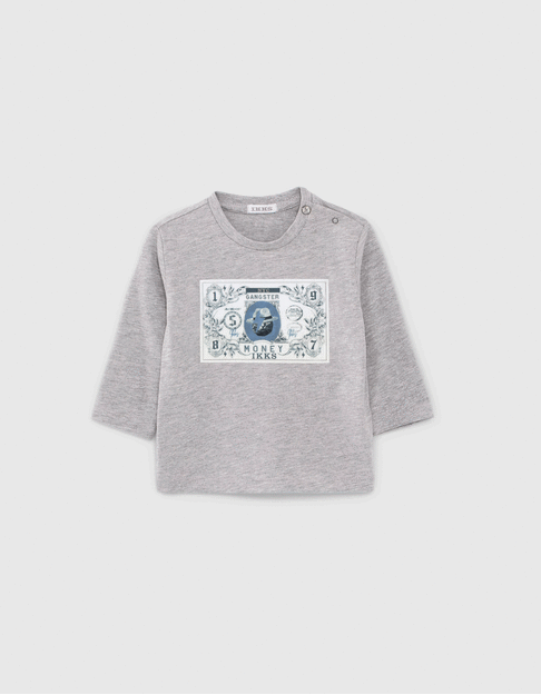 T-shirt gris visuel lenticulaire bébé garçon - IKKS
