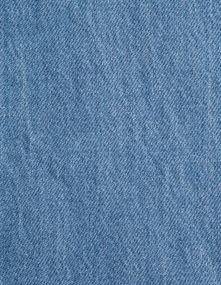 Blaue, WEITE M&auml;dchenjeans mit aufgesetzten Taschen-5