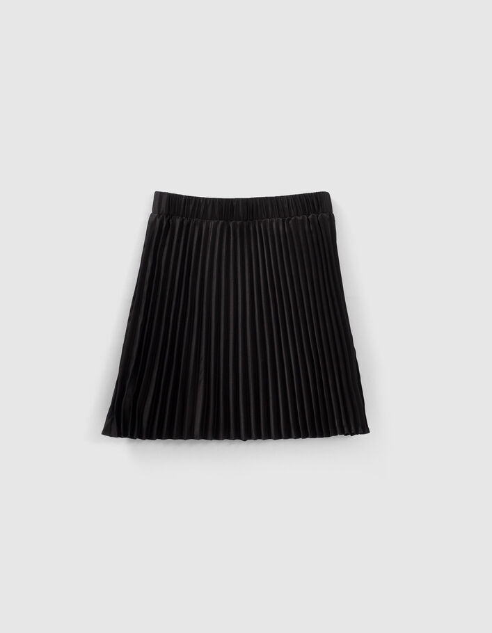 Girls’ black pleated short skirt