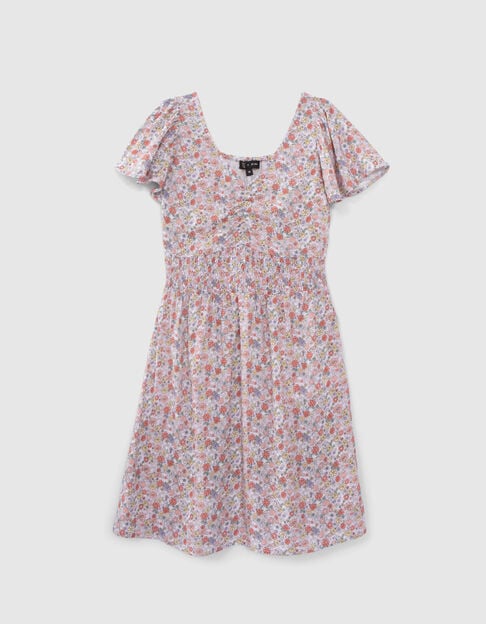 Vestido lila LENZING™ ECOVERO™ flower power niña - IKKS