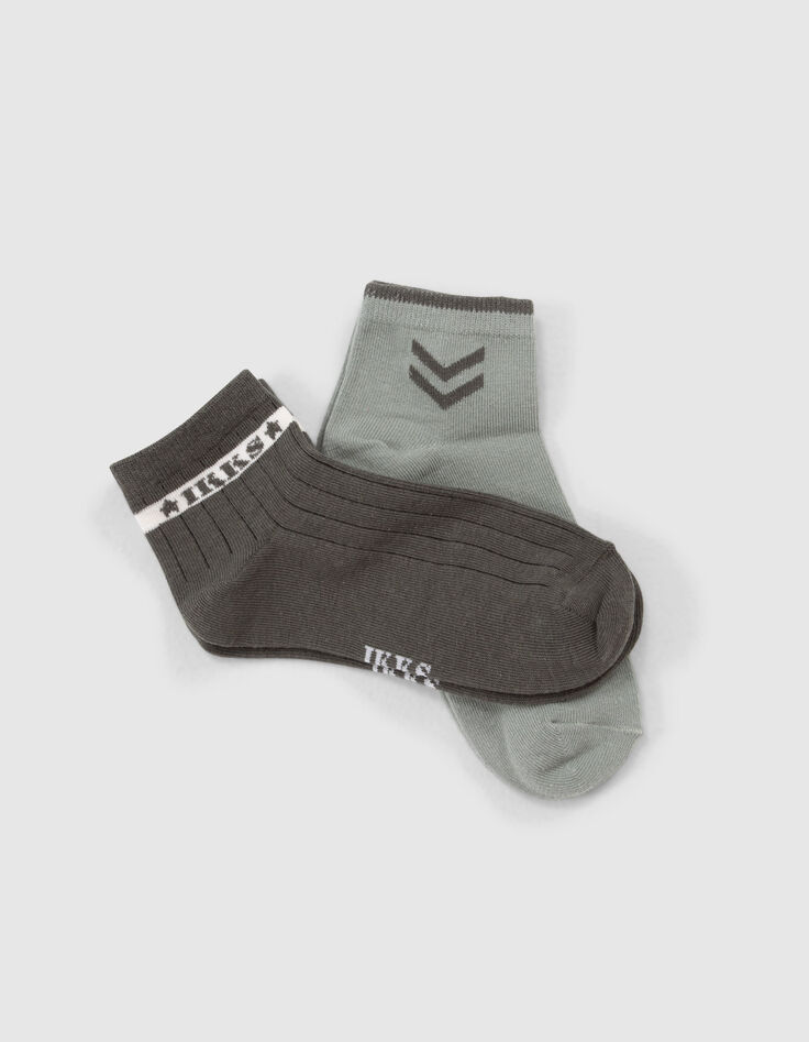 Korte kaki sokken jongens-5
